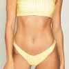 Peixoto Lemon Gingham Shelley Bikini Bottom